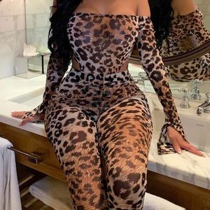 Cheetah sheer set🐆